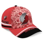 portland-trail-blazers-cap-personalized-tropical-floral-red-best-selling.webp