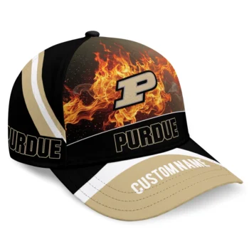 Purdue Boilermakers Cap - Personalized Blazing Fire Gold