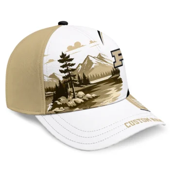 Purdue Boilermakers Cap - Personalized Flat Illustration Gold White