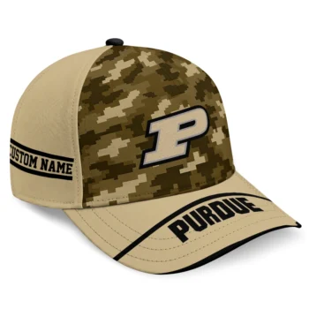 Purdue Boilermakers Cap - Personalized Pixel Camo Gold