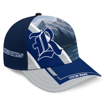 Rice Owls Cap - Personalized Diagonal Slash Navy Blue