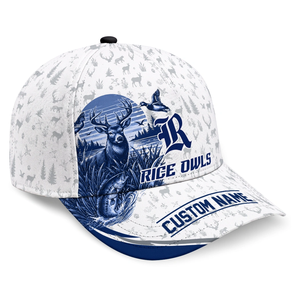 rice-owls-cap-personalized-toile-pattern-navy-blue-white-best-selling.webp rice owls cap personalized toile pattern navy blue white best selling