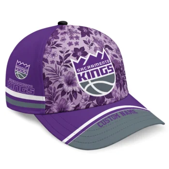 Sacramento Kings Cap - Custom Tropical Floral Purple