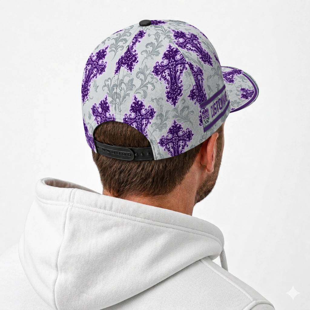 sacramento-kings-cap-customized-damask-pattern-purple-white-latest-model.webp