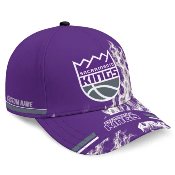 Sacramento Kings Cap - Customized Smoke Flames Purple