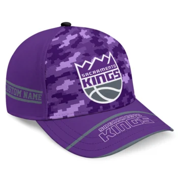 Sacramento Kings Cap - Personalized Pixel Camo Purple