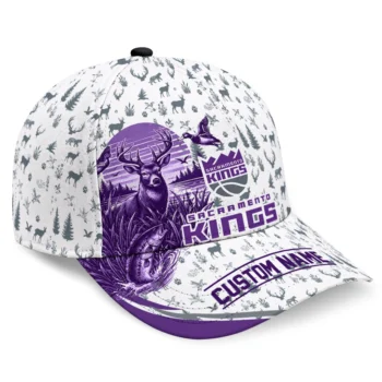 Sacramento Kings Cap - Personalized Toile Pattern Purple White