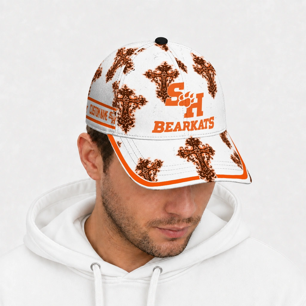 sam-houston-bearkats-cap-custom-damask-pattern-orange-white-new-arrival.webp