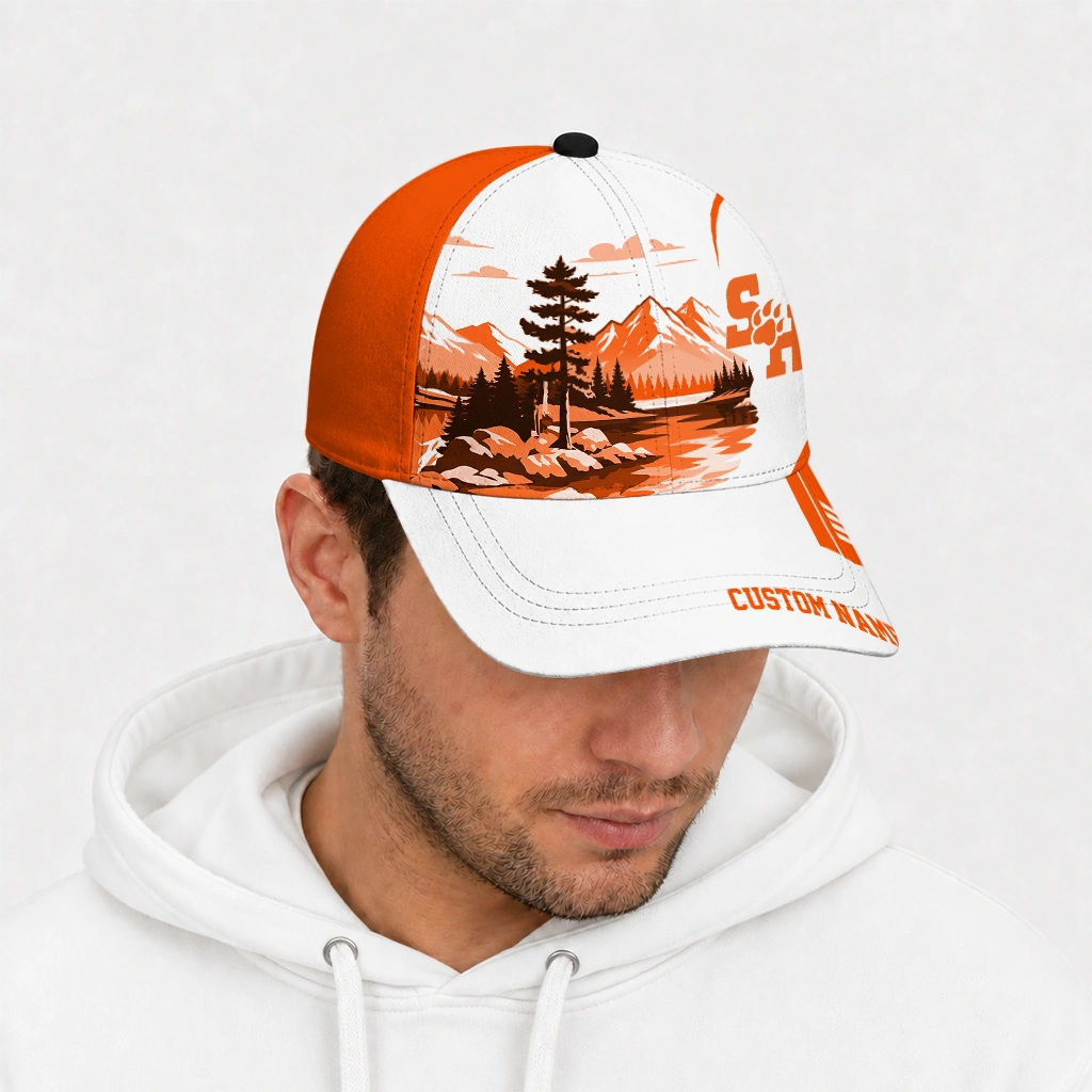 sam-houston-bearkats-cap-custom-flat-illustration-orange-white-new-arrival.webp