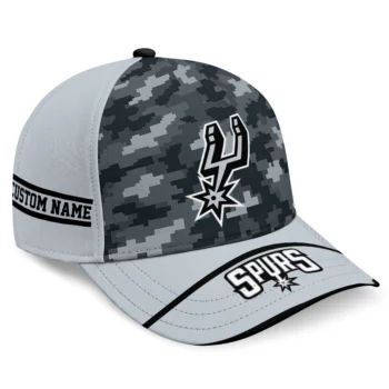 San Antonio Spurs Cap - Custom Pixel Camo Silver
