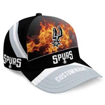 San Antonio Spurs Cap - Customized Blazing Fire Silver