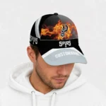 san-antonio-spurs-cap-customized-blazing-fire-silver-best-selling.webp