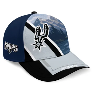 San Antonio Spurs Cap - Customized Diagonal Slash Silver