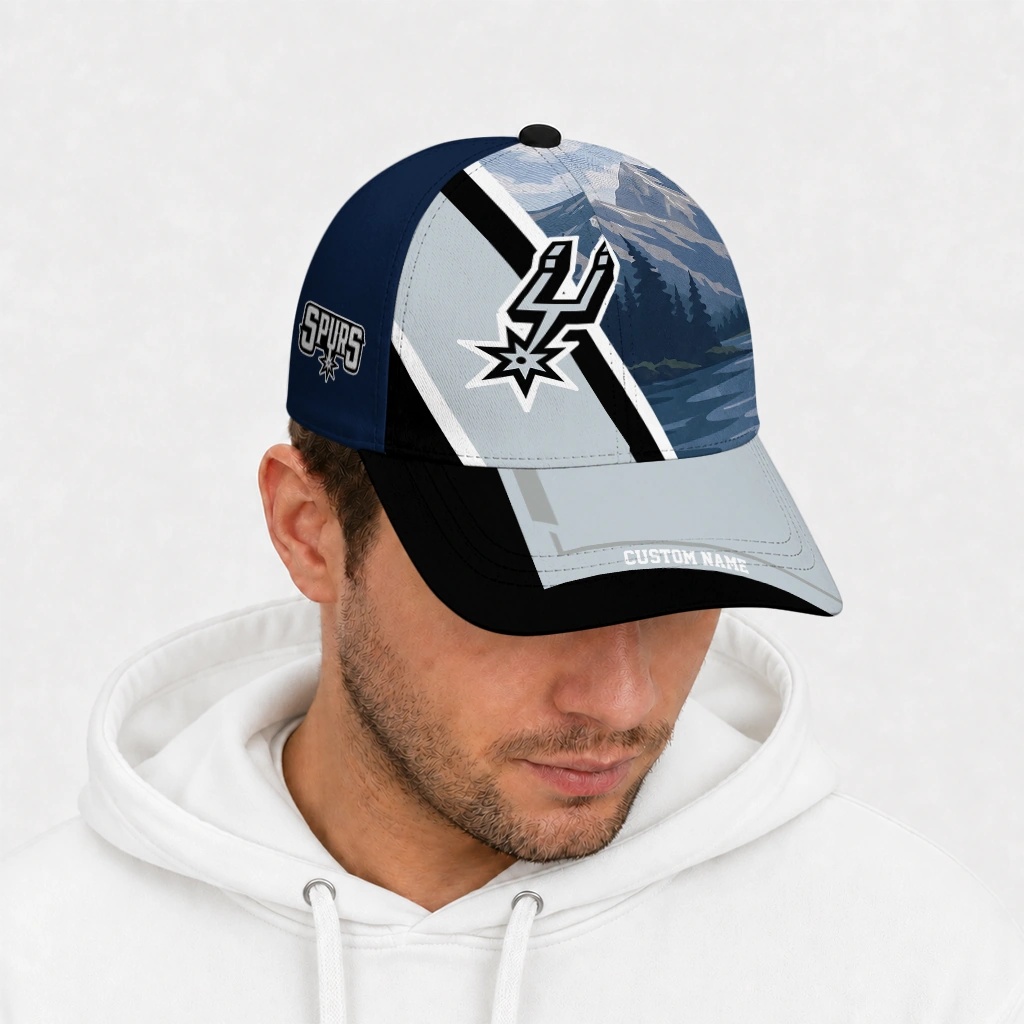 san-antonio-spurs-cap-customized-diagonal-slash-silver-new-arrival.webp