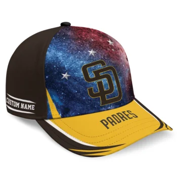 San Diego Padres Cap - Custom Galaxy Nebula Brown