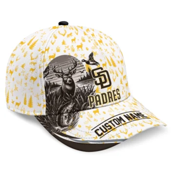 San Diego Padres Cap - Custom Toile Pattern Brown White