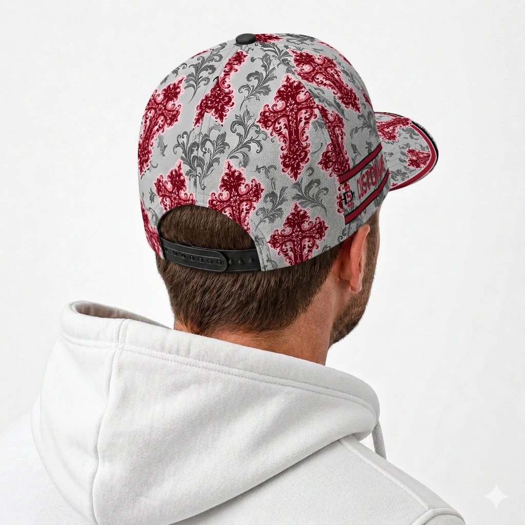 san-diego-state-aztecs-cap-custom-damask-pattern-red-white-latest-model.webp