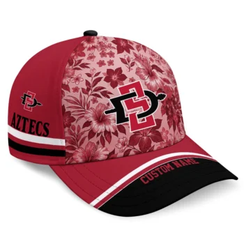 San Diego State Aztecs Cap - Custom Tropical Floral Red