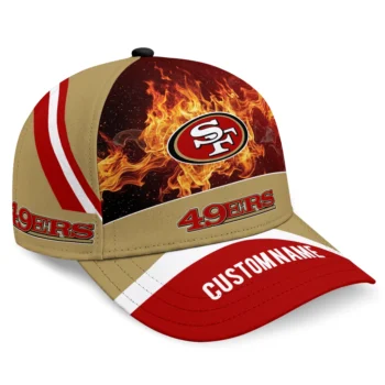 San Francisco 49ers Cap - Custom Blazing Fire Red