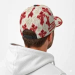 san-francisco-49ers-cap-customized-damask-pattern-red-white-best-selling.webp