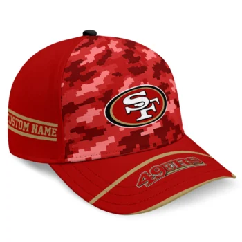 San Francisco 49ers Cap - Personalized Pixel Camo Red