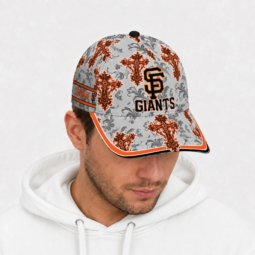 san-francisco-giants-cap-custom-damask-pattern-orange-white-new-arrival.webp