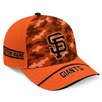 San Francisco Giants Cap - Customized Pixel Camo Orange