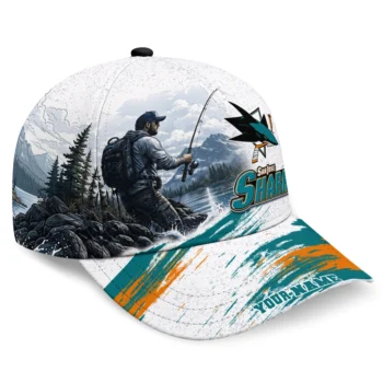 San Jose Sharks Cap - Custom Photo Realistic Teal White