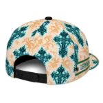san-jose-sharks-cap-personalized-damask-pattern-teal-white-best-selling.webp