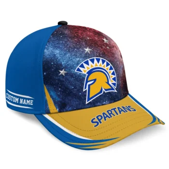 San Jose State Spartans Cap - Personalized Galaxy Nebula Blue