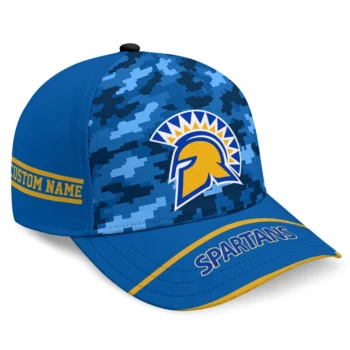 San Jose State Spartans Cap - Personalized Pixel Camo Blue