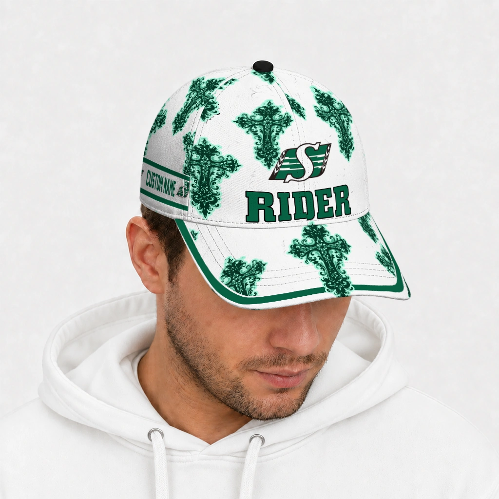 saskatchewan-roughriders-cap-customized-damask-pattern-green-white-new-arrival.webp