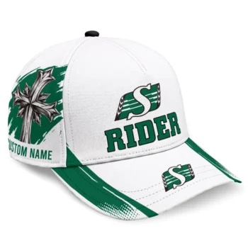 Saskatchewan Roughriders Cap - Customized Grunge Cross Green White