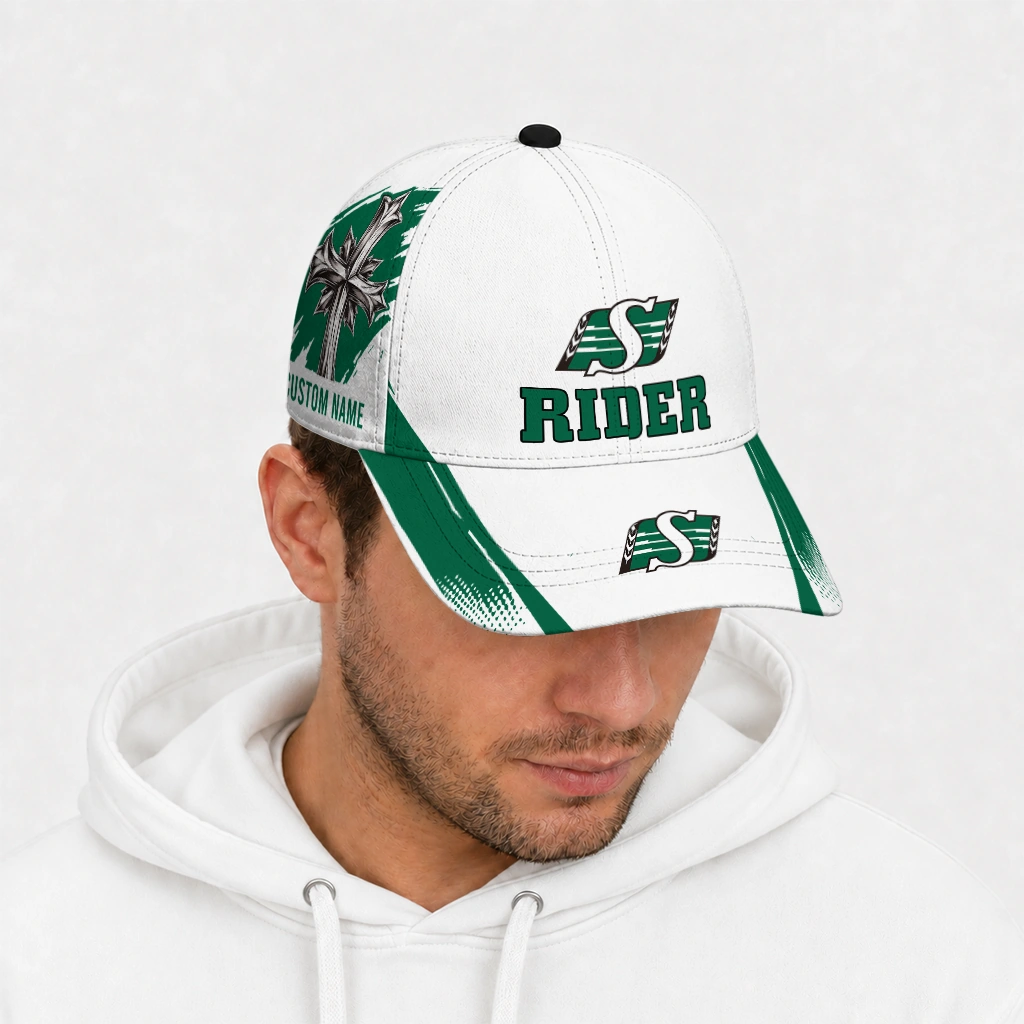 saskatchewan-roughriders-cap-customized-grunge-cross-green-white-new-arrival.webp