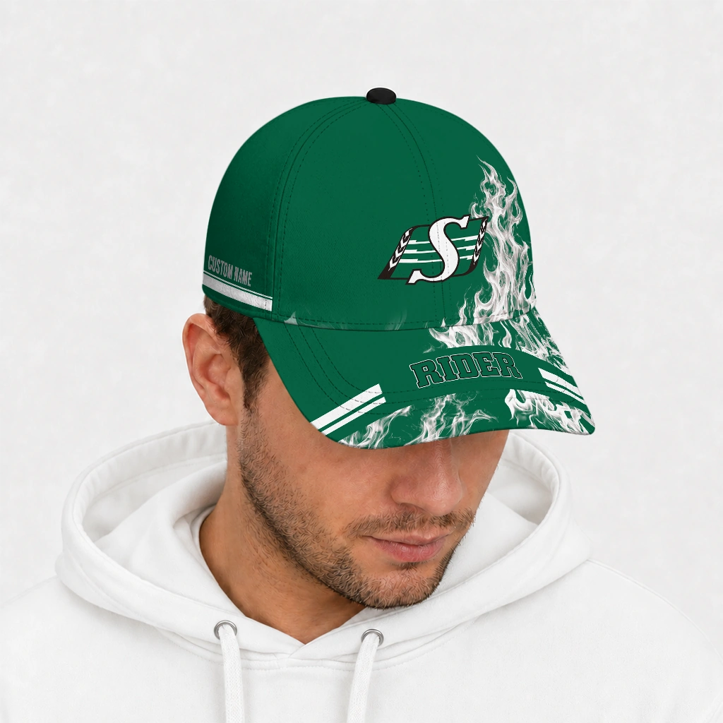 saskatchewan-roughriders-cap-customized-smoke-flames-green-new-arrival.webp