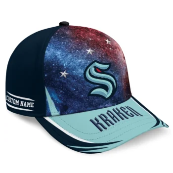 Seattle Kraken Cap - Customized Galaxy Nebula Blue