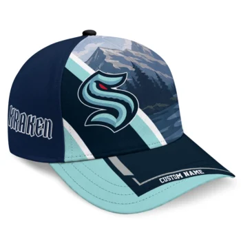 Seattle Kraken Cap - Personalized Diagonal Slash Blue
