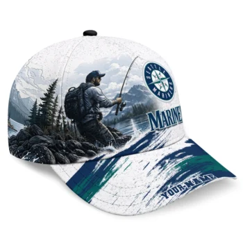 Seattle Mariners Cap - Personalized Photo Realistic Navy Blue White