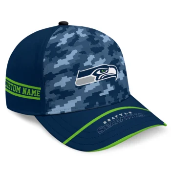 Seattle Seahawks Cap - Custom Pixel Camo Blue