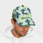 seattle-seahawks-cap-personalized-damask-pattern-blue-white-best-selling.webp