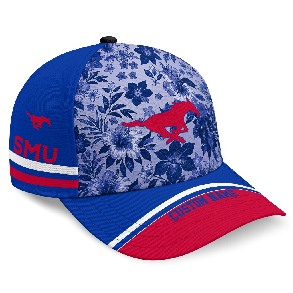 smu-mustangs-cap-personalized-tropical-floral-blue-best-selling.webp smu mustangs cap personalized tropical floral blue best selling