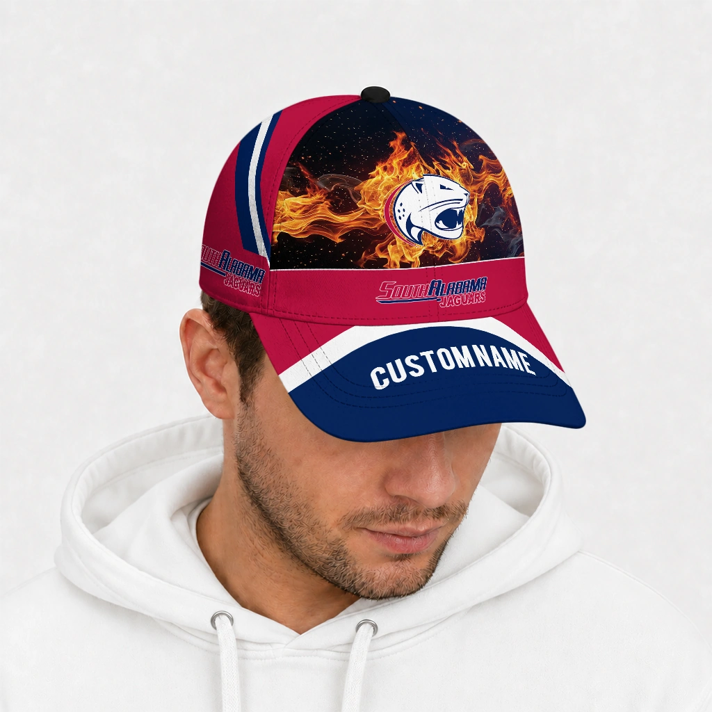 south-alabama-jaguars-cap-customized-blazing-fire-blue-new-arrival.webp