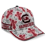 south-carolina-gamecocks-cap-personalized-damask-pattern-garnet-white-best-selling.webp