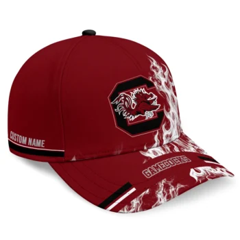 South Carolina Gamecocks Cap - Personalized Smoke Flames Garnet