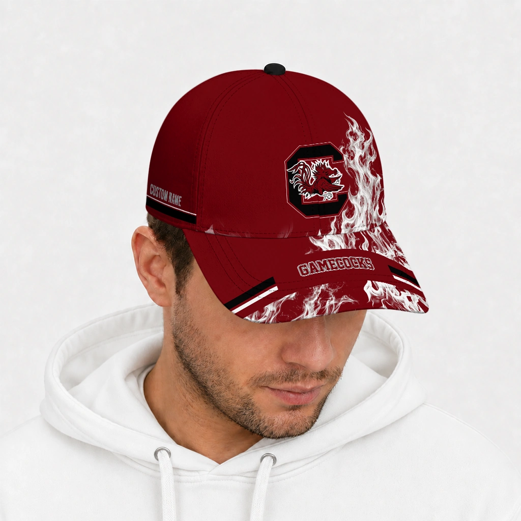 south-carolina-gamecocks-cap-personalized-smoke-flames-garnet-new-arrival.webp