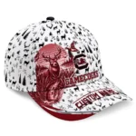 south-carolina-gamecocks-cap-personalized-toile-pattern-garnet-white-best-selling.webp