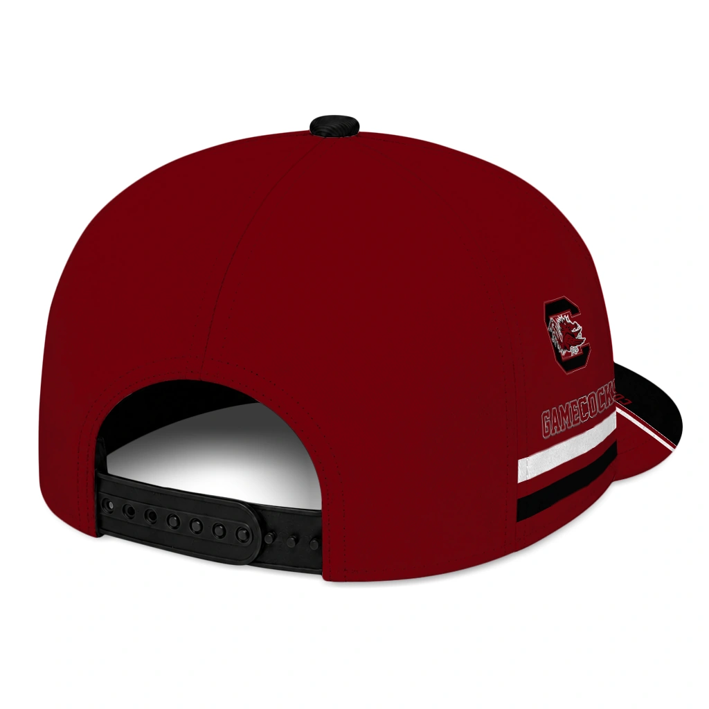 south-carolina-gamecocks-cap-personalized-tropical-floral-garnet-fashion-forward.webp