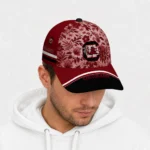 south-carolina-gamecocks-cap-personalized-tropical-floral-garnet-best-selling.webp