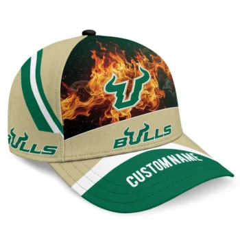 South Florida Bulls Cap - Personalized Blazing Fire Green
