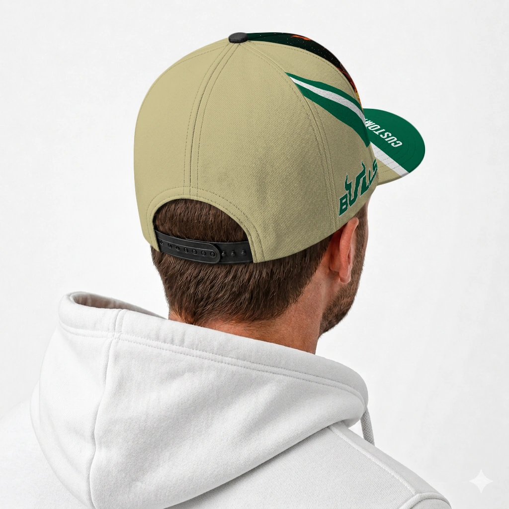 south-florida-bulls-cap-personalized-blazing-fire-green-latest-model.webp